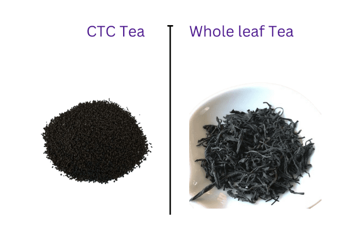  Difference between the CTC and orthodox tea
